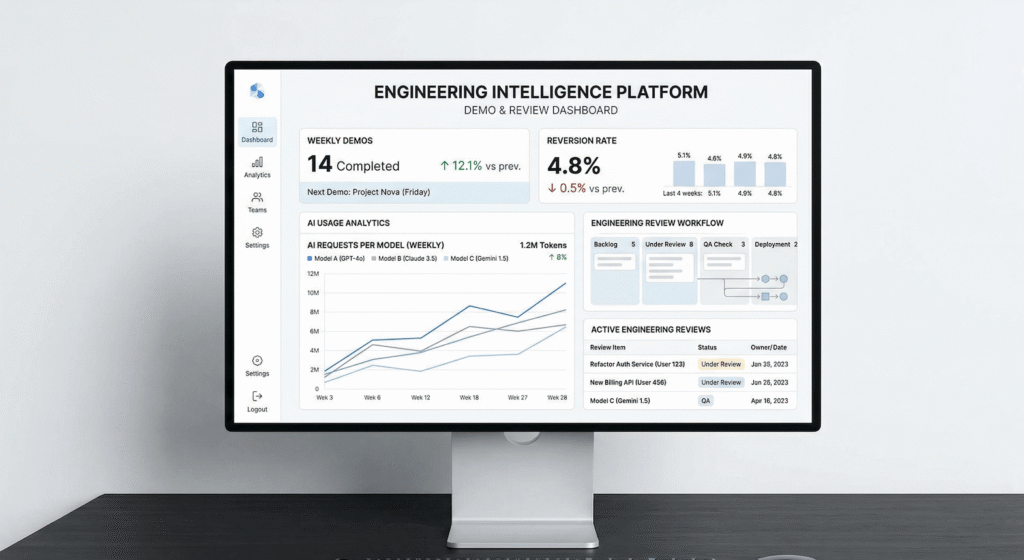 AI工程生產力與品質指標面板